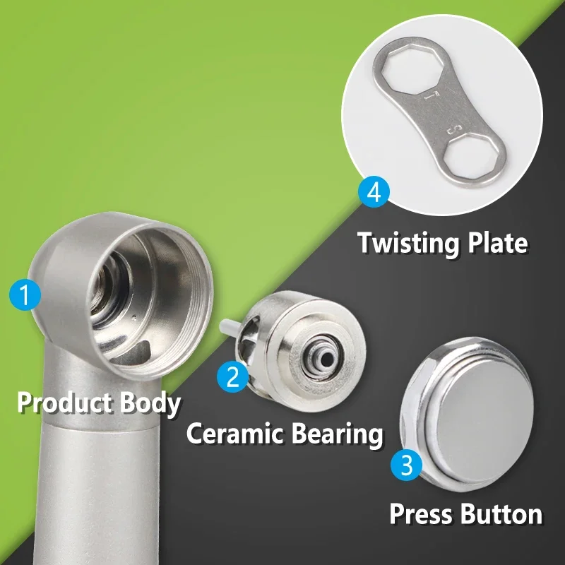 Стоматологический светодиодный высокоскоростной наконечник Насадки для стоматолога Электронный генератор Воздушная турбина B2 M4 Кнопочный тройной