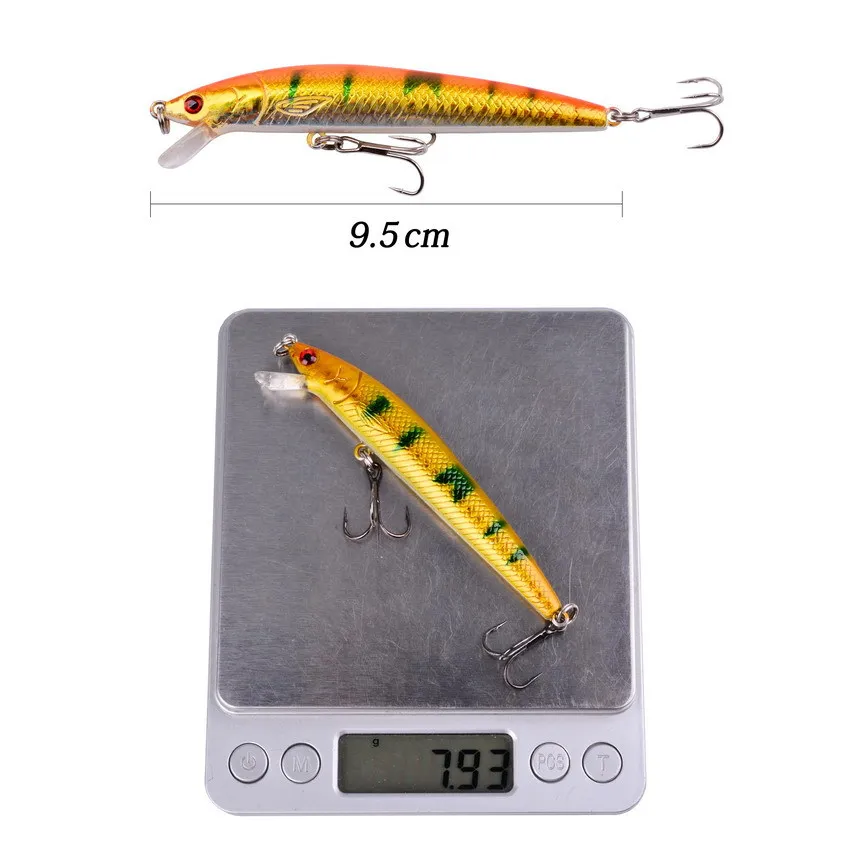 8pcs/lot Fishing Lure Set 8.5g 9.5cm Hard Bait Mini Minnow Floating Swing Crankbait Crazy Wobblers Artificial Bionic Crank Lures