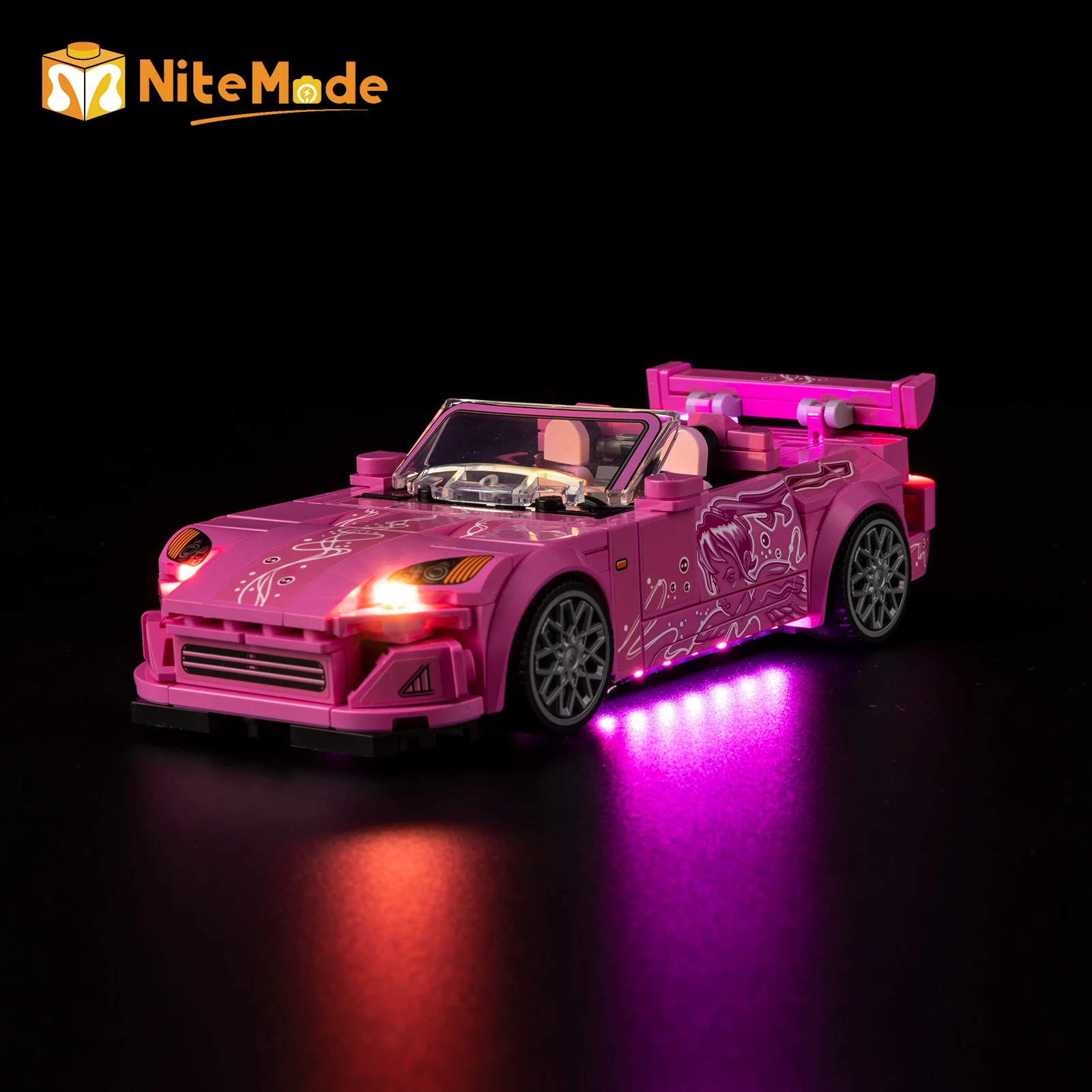 Led Light Set Suitable for LEGO 2 Fast 2 Furious Honda S2000 77241 Building Blocks