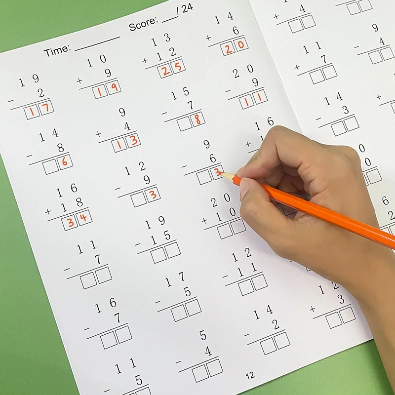 New New 32 Pages Children's Math Enlightenment Workbook Addition And Subtraction Within 20 Mental Arithmetic Activity Workbook