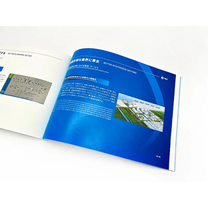 custom High quality wholesale color design offset saddle stitch bind booklet book brochure  catalogue catalog printing