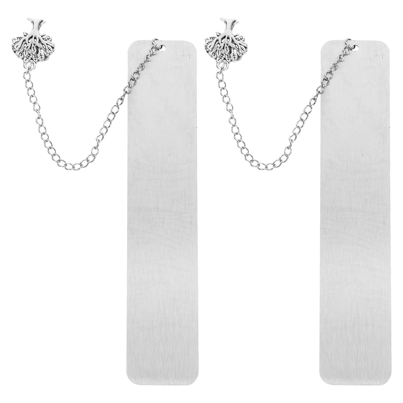 

2 Tree of Life Pendant Bookmarks 13x2 6cm Stainless Steel Blank for Students Teachers Gifts Metal Bookmark Reader Accessories