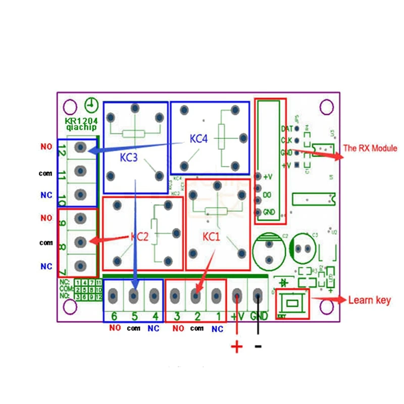 Top Deals 2X Universal Wireless Remote Control Switch DC 12V 4CH Relay Receiver Module With 4 Channel RF Remote 433Mhz Transmitt
