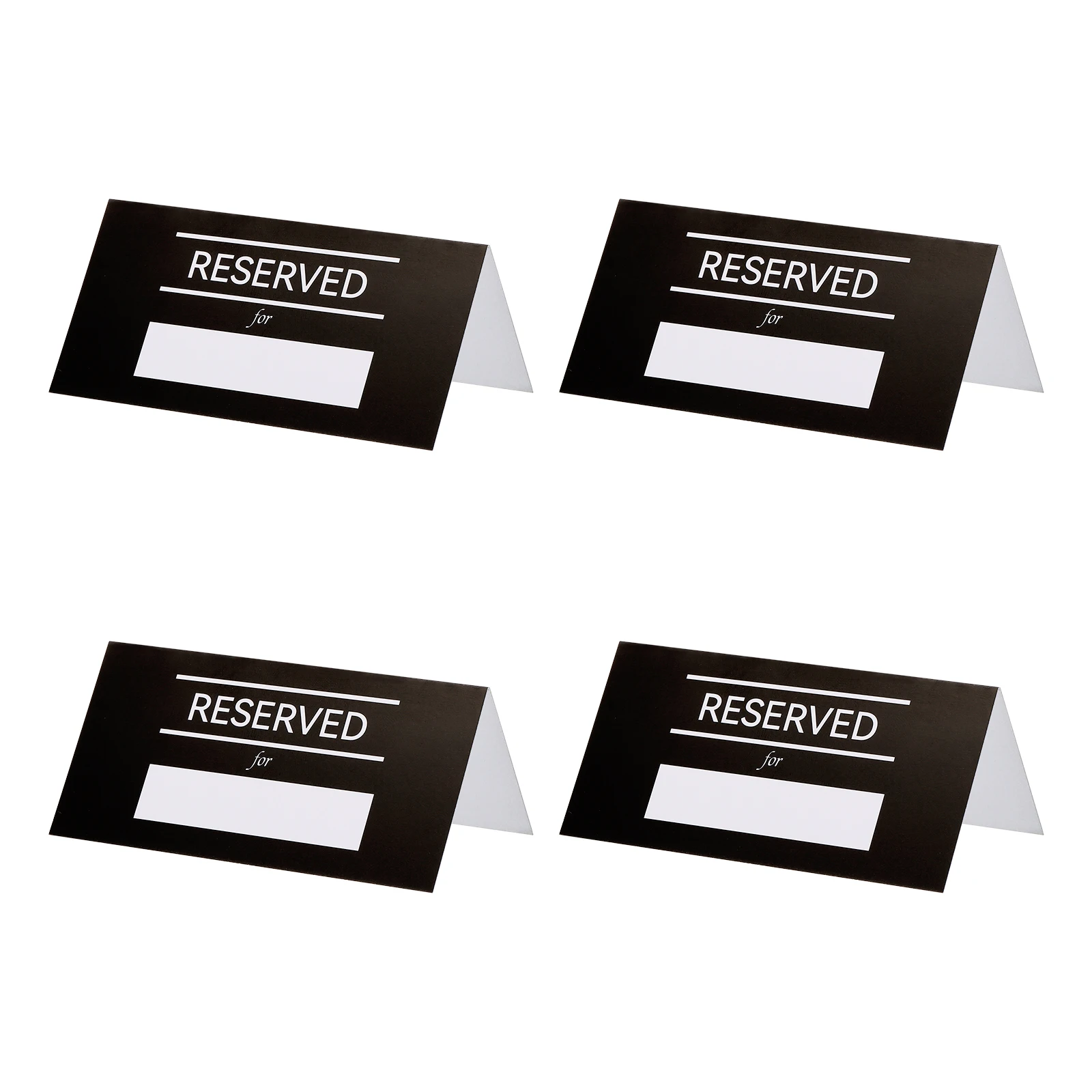 20/40/80pcs Reserved Table Signs Double Sided Seating Name Cards Tables Tent Blank Card for Wedding Restaurant Party Event