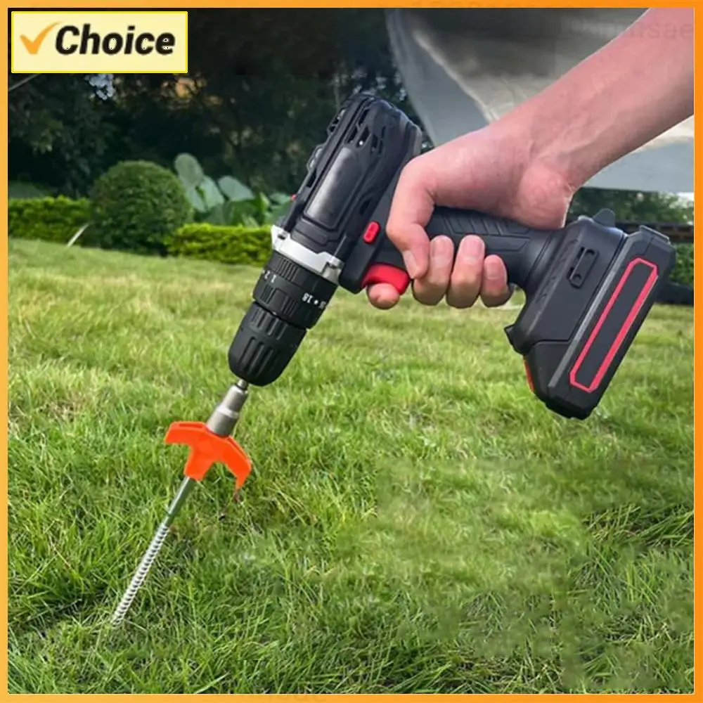 8Pcs Camping Pegs Drill In with Hex Socket Heavy Duty Spiral Screw Stakes Ground Anchors Camping Stakes Tent Ground Nail