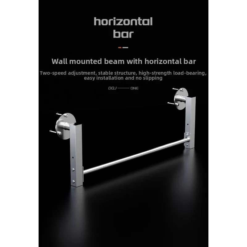 Stainless Steel Wall Mounted Extendable Pull Up Bar Customizable Aisle Horizontal Bar Home Upper Body Fitness Equipment