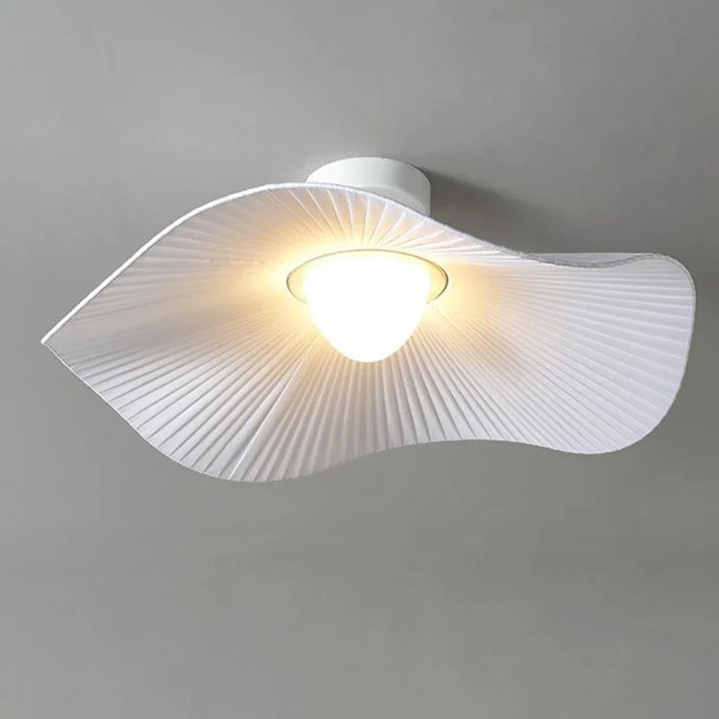 Imagem -03 - Minimalista Led Lotus Leaf Chandelier Designer Fabric Estilo Pendant Light Sala de Estar Casa Quarto Sótão Iluminação Lâmpada Decorativa