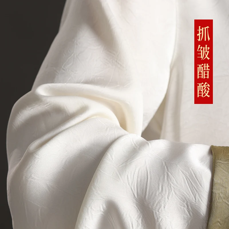 Women's & Men's New High-end Wrinkled Acetate Tai Chi Uniform - New Chinese Style for Tai Chi & Ba Duan Jin Practice