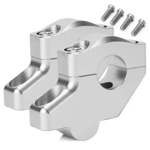 오토바이 은빛 핸들바 라이저 오프셋 바 클램프, BMW F800S F800ST F700GS F650GS F650CS 용, 22mm