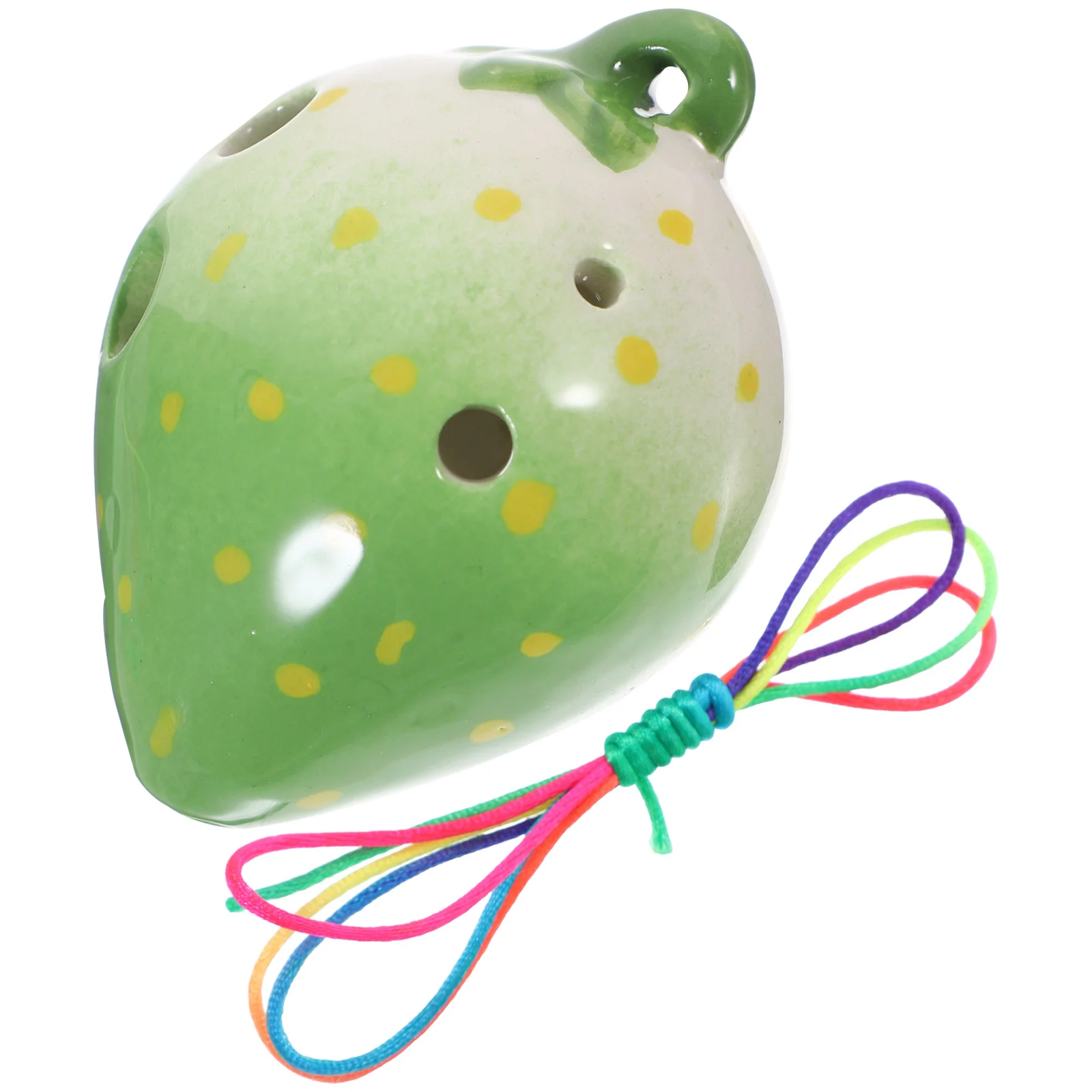 

Strawberry Shape Ceramic Ocarina 6 Holes Beginners Practice Wind Instrument Reliable Practical Gift 6 Holes Ocarina