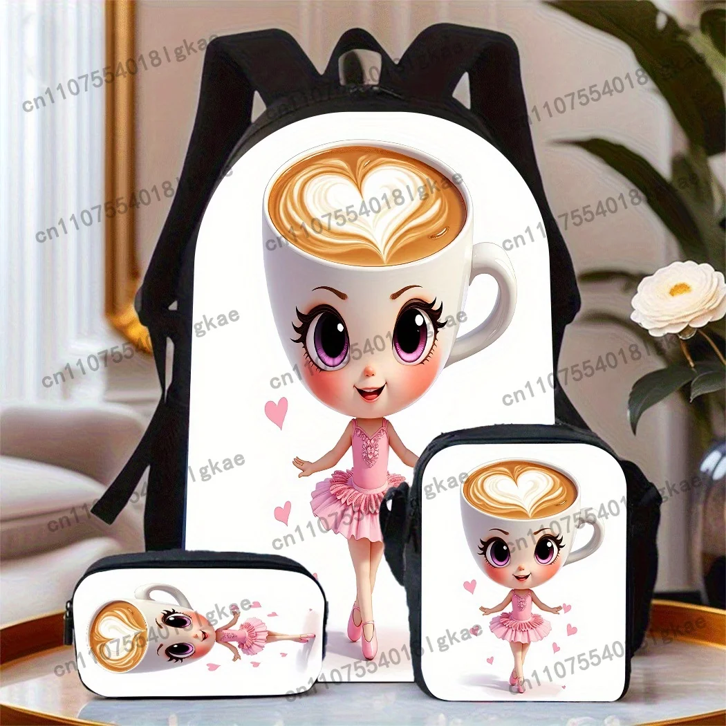 3pcs Italian Brainrot Themed Backpack with Pencil Case & Crossbody Bag - Large Capacity School Bookbag Suitable for, s, Students