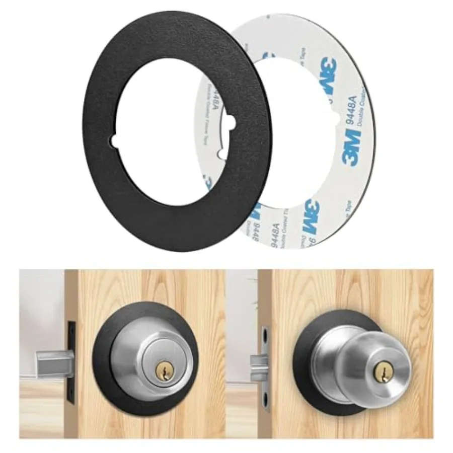 

Door Knob Plates Round Version,,Thick, Door Reinforcement Plate, Scar Plates for Door Knob/Deadbolt, Door Handle Cover Filler F