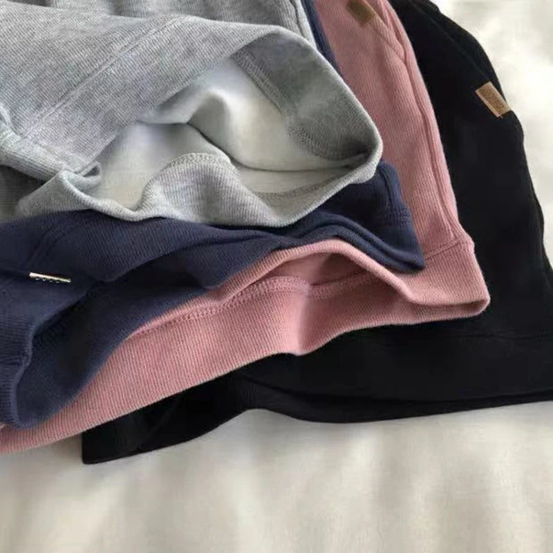 여름 루즈핏 와이드 레그 반바지 여성 하이웨이스트 드로스트링 캐주얼 조거 반바지 Y2K 한국 심플 올매치 스포츠 반바지