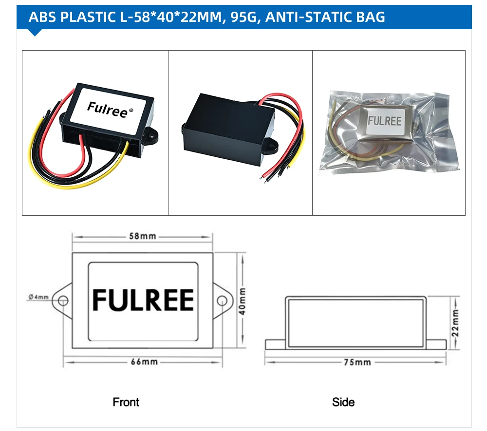 DC 72V 60V 48V 36V 24V to DC 12V 3A 5A 8A 10A Step Down Voltage Auto Car Bike Power Converter 24 36 48 60 72 Volt Buck 12 Volt