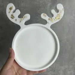Deer/Cat Tray Epoxy Resin Mold DIY Crafts Serving Plate Silicone Mould Jewelry Holder Casting Tools Resin Storage Tray Mold