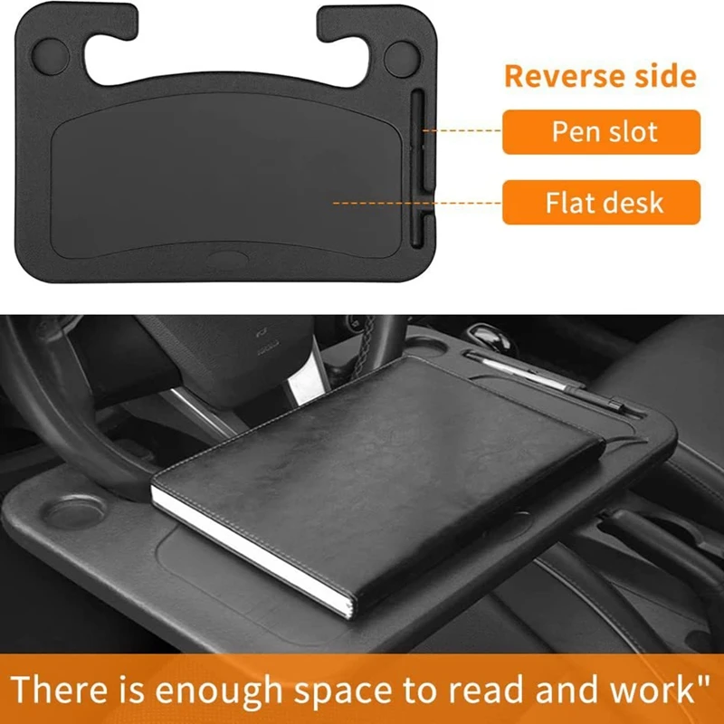 Portable Car Laptop Computer Desk Mount Stand Eat Work Table Steering Wheel Dining Table Bracket Drink Food Coffee Tray Board