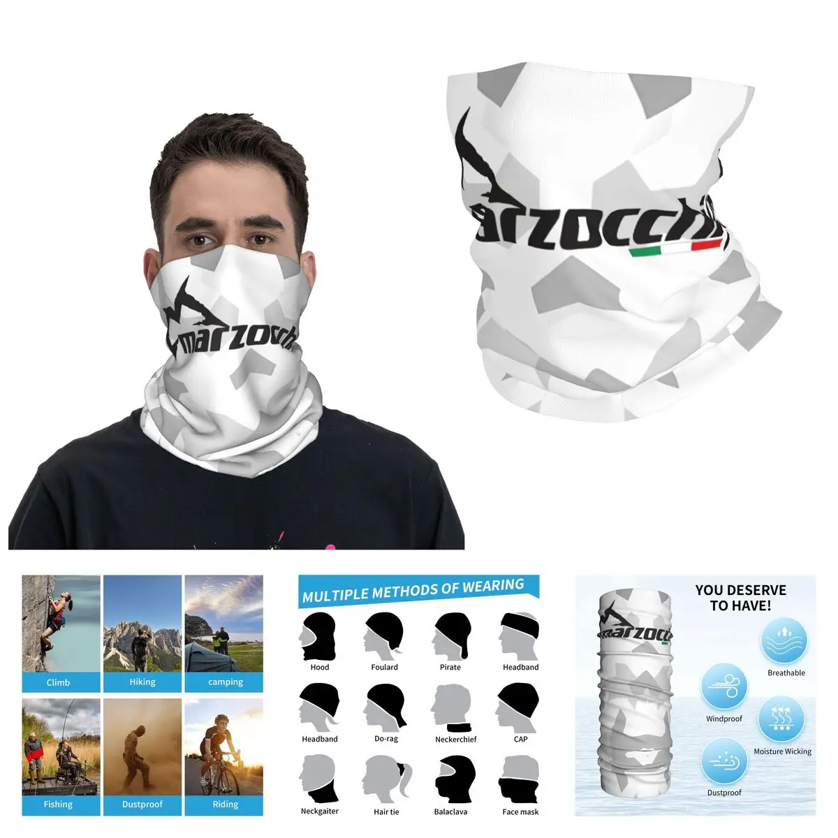 Expert Marzocchi Bandana Neck Cover Motocross Face Scarf Running Unisex Adult Breathable