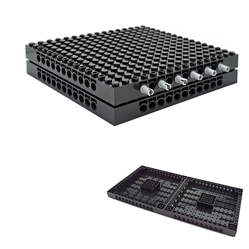 16x16x1 Building Blocks MOC Special 1/3 with Holes Brick Base Assembles Particles Parts Compatible with 65803 Technical DIY Toys