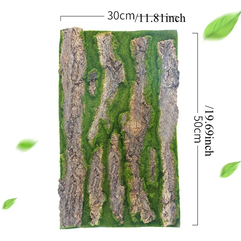 Tree Bark Decoration Green Tree Bark Simulation Green Plants Diy Wall DecorationTree Bark Indoor Pipe Decoration