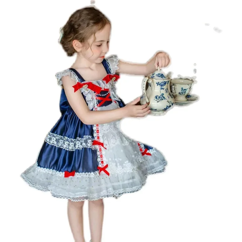 Girls' Snow White Four Lolita Lace Lace Princess Dress Flower Girl Dresses for Weddings Girls Sweet Christmas Dress view 4