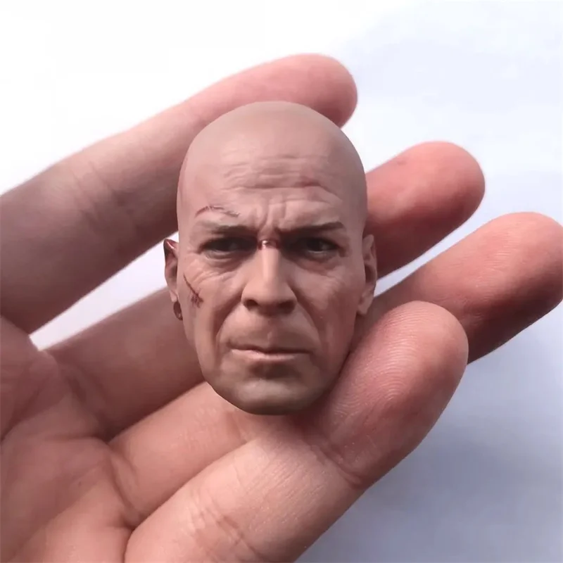 1/6 Male Soldier Bruce Willis Head Carving Model High Quality Fit 12'' Action Figure Body In Stock