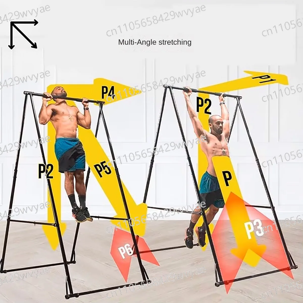 Foldable Independent Fitness Station Trolley Frame, New for Home Outdoor Sports