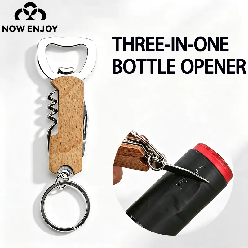 NOW ENJOY 2026 1Pc Outdoor Portable Bottle Opener Multi-function Key Chain Knife Small Gift  Wine Beer Opener Kitchen Tools