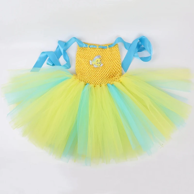 فستان Flounder Clownfish توتو للفتيات على شكل المحيط فساتين أعياد الميلاد للأطفال على شكل سمكة استوائية أزياء تنكرية للأطفال في الهالوين وأعياد الميلاد #6