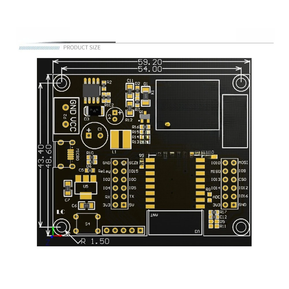 ESP-12F WiFi Relay Module with DC5-80V Input Voltage Range for Smart Home Lighting Motor and Solenoid Valve Control
