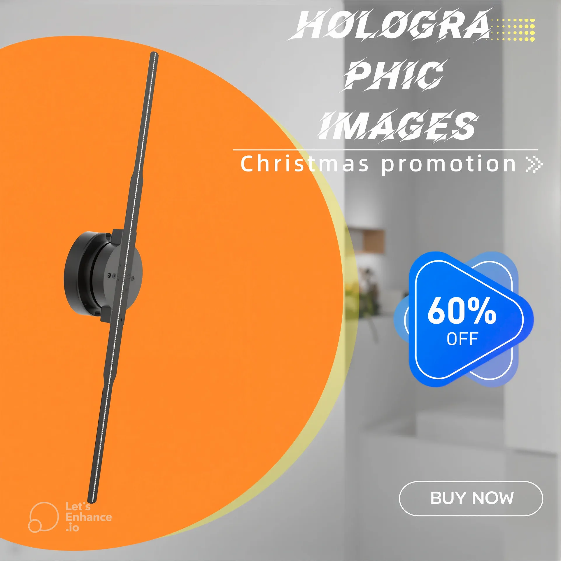 

3D Hologram Fan, LED 3D Hologram Projector Advertising Display with 244 LED Beads, Software, 8G Memory Card 16.5 Inch 1024 * 640