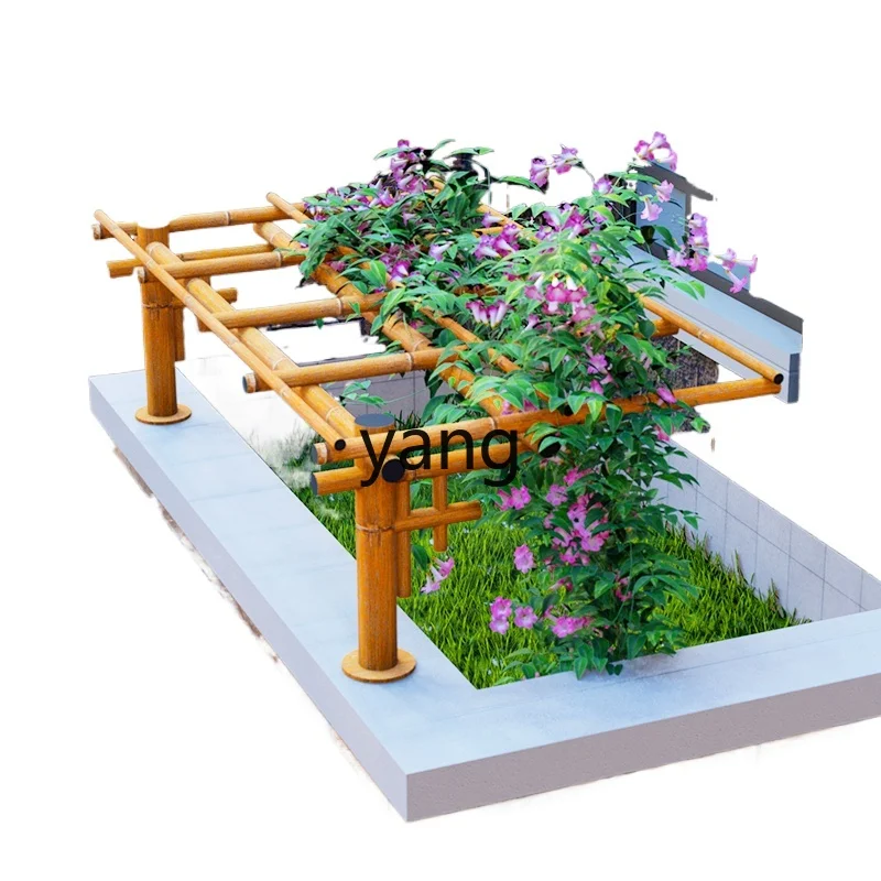 L'm'm Outdoor Courtyard Single-Arm Single-Sided Wall Climbing Vine Grape Rack Pergola Green Plant Flower Garden