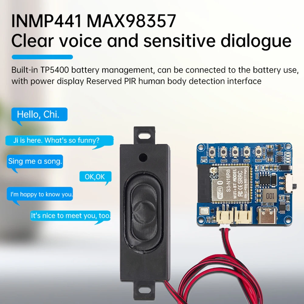 ESP32-S3 Sprachchat-Modul TP5400 Batterie Xiaozhi KI-Künstliche-Intelligenz-Entwicklungsboard unterstützt DeepSeek Großmodell – Detail 12