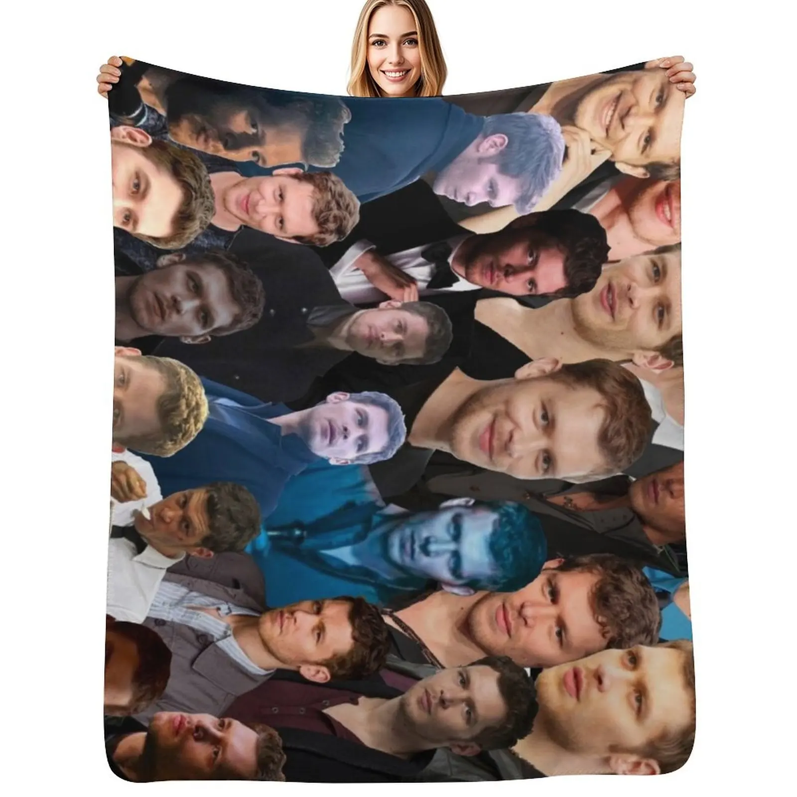 Joseph Morgan Photo Collage Throw Blanket Year Round Soft Comfortable Blanket for Home