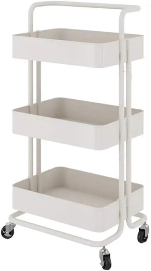 

Trolley,Cart,Household Multi-Layer Trolleys,Cart Hotel Bar 3 Layers Swivel Castors Heavy Gauge Stainless Steel Easy to Assemble,