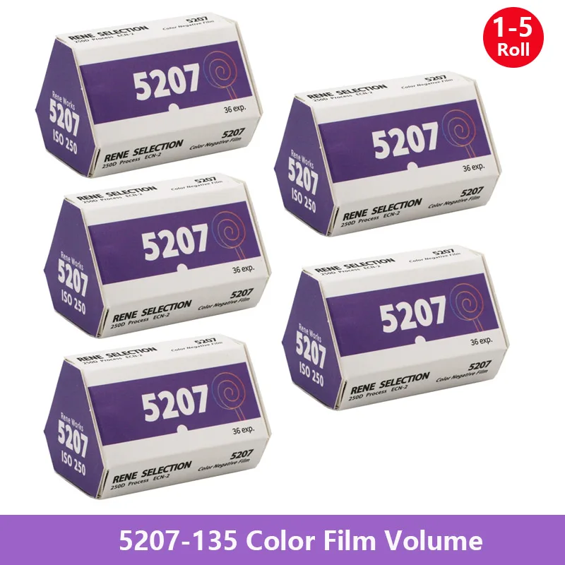 1-5 لفة 5207 250D 135 لون فيلم لفة المعالجة السلبية iso 200 \ 250 لفة فيلم سلبي ECN2 فلوس لكوداك فوجي فيلم 135 كاميرا