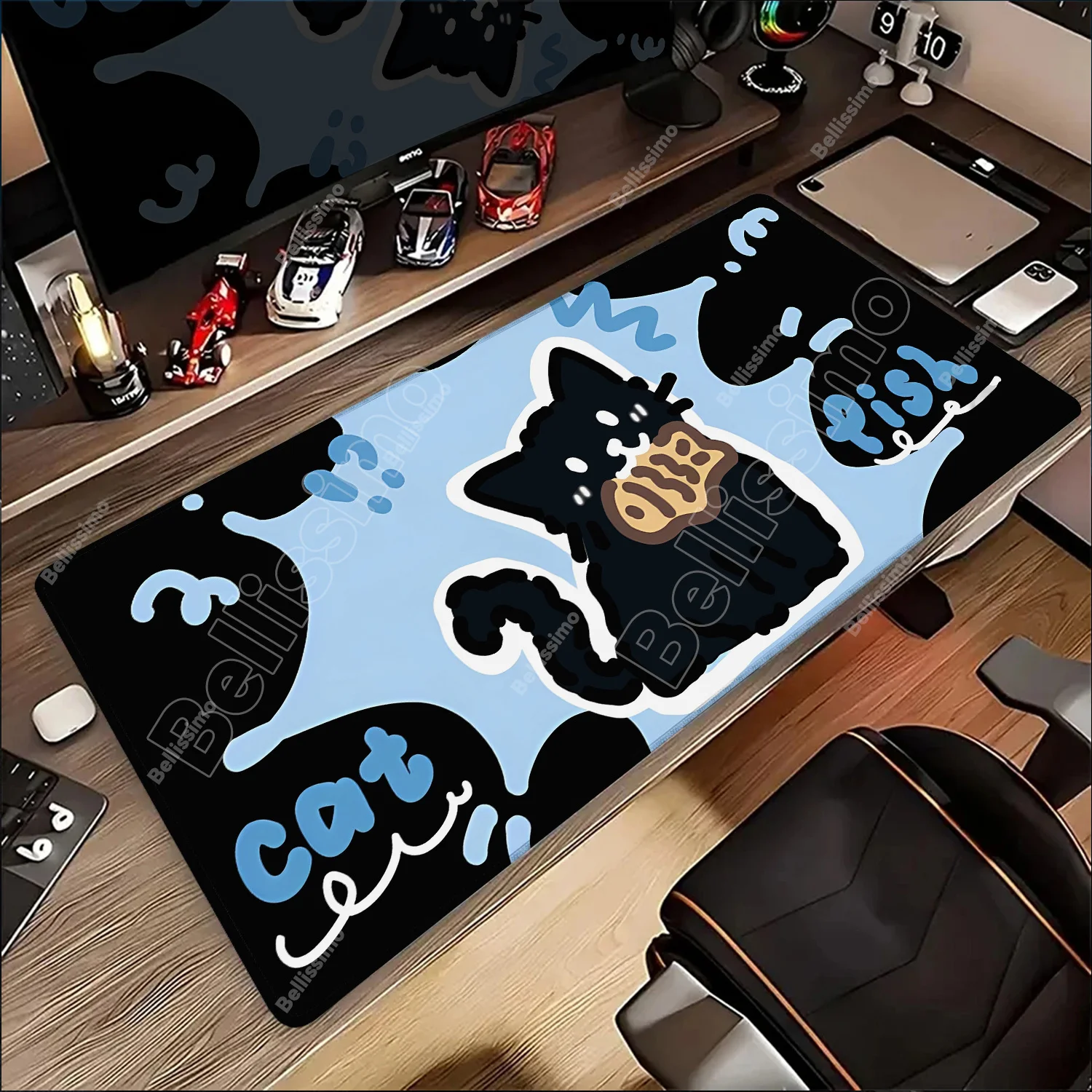 

Mouse Pads Cute Cat Computer Mousepad Company Desk Pad Large Kawaii Office Accessory Mouse Mat Natural Rubber XXL Big Table Mats