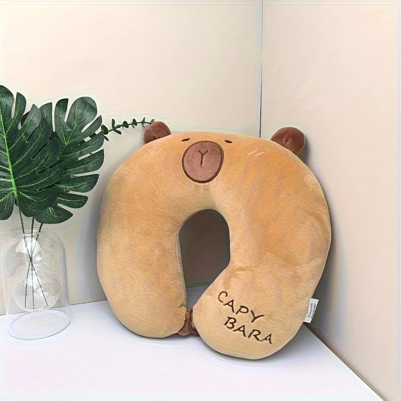 

Capybara-Shaped U-Neck Pillow Hand Washable Travel & Bedtime Cushion, Durable Capybara