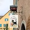 Happy Easter Black Cat Rabbit Bunny Egg Welcome Garden Flag for Spring Yard Decor 12x18 in llz