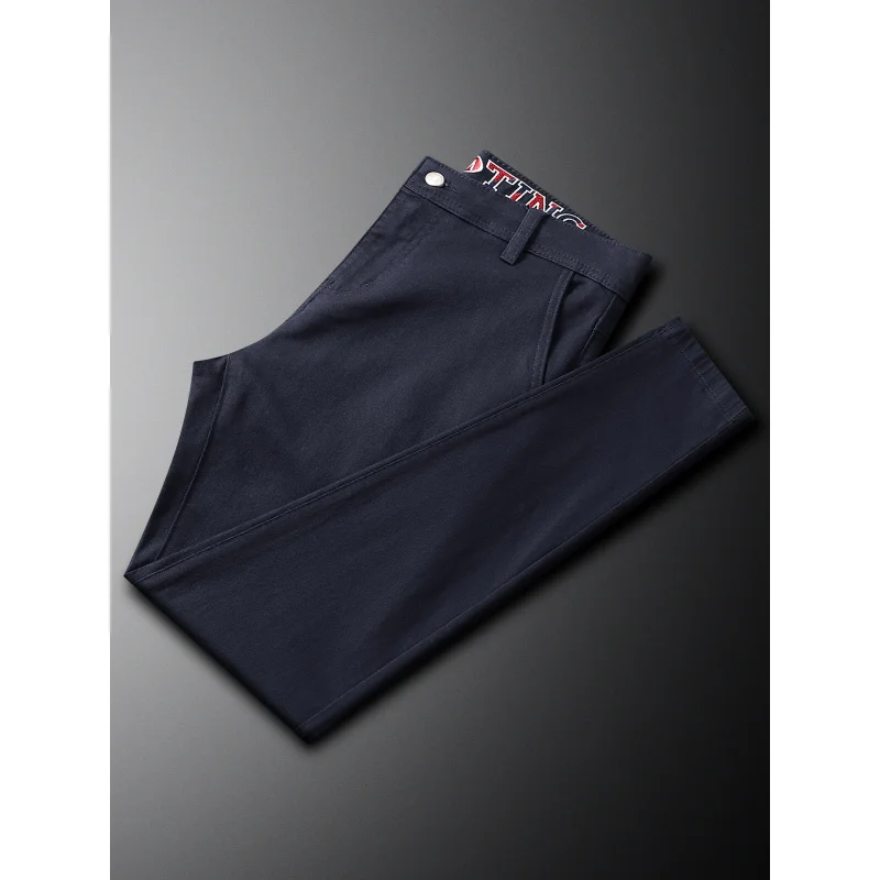 

Деловые маленькие прямые синие джинсы, мужские эластичные модные простые повседневные брюки высокого класса, осенняя мужская одежда 2025 г.