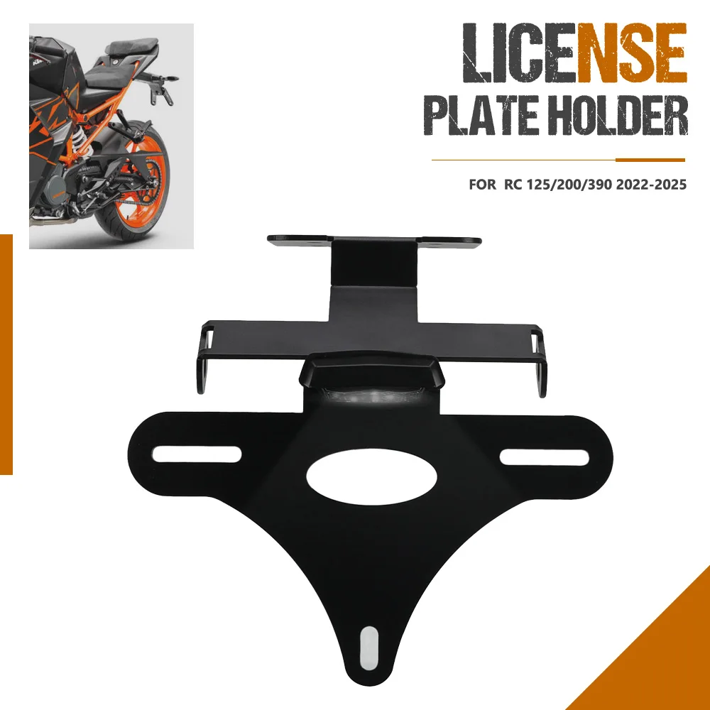 

FOR RC125 RC200 RC300 2022-2024-2025 Motorcycle License Plate Relocation Holder Bracket Rear Tail Tidy Fender Eliminator Kit