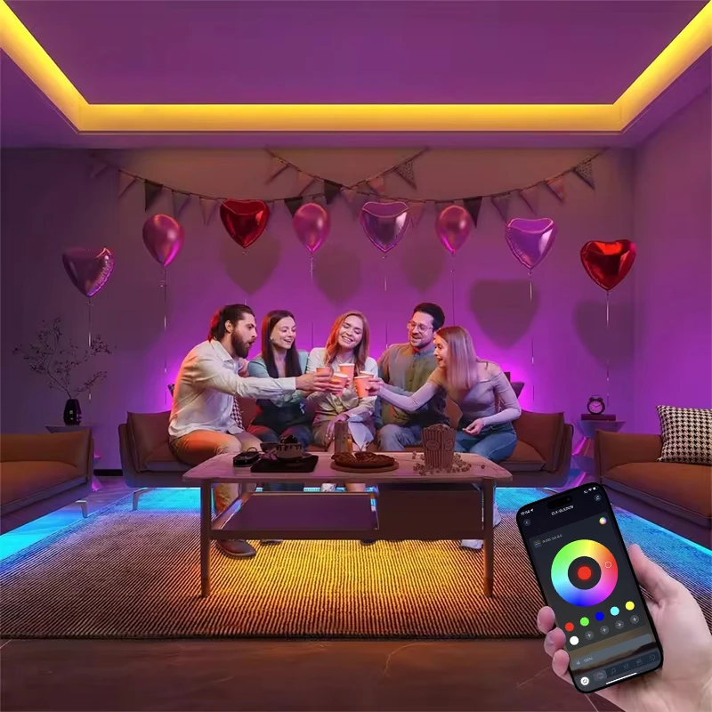 USB 5V Led Strip Light 5050 RGB Led Tape Bluetooth Wifi App Remote Control LED Room Light TV Backlight Strip Light Self-adhesive image 3