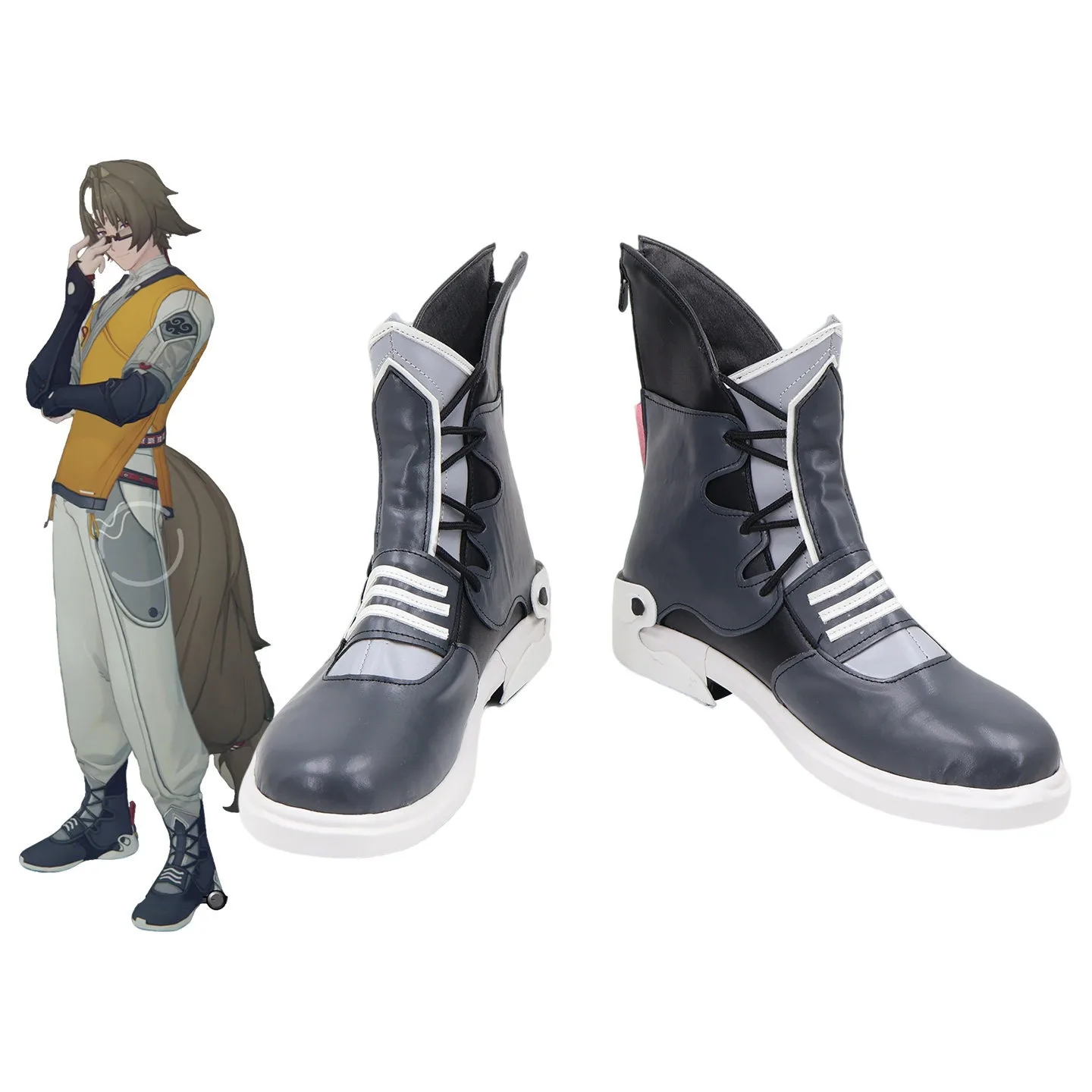 YeShiyuan Cosplay Shoes Game Zenless Zone Zero PU Leather Shoes Halloween Carnival Boots Props Accessories Custom Made