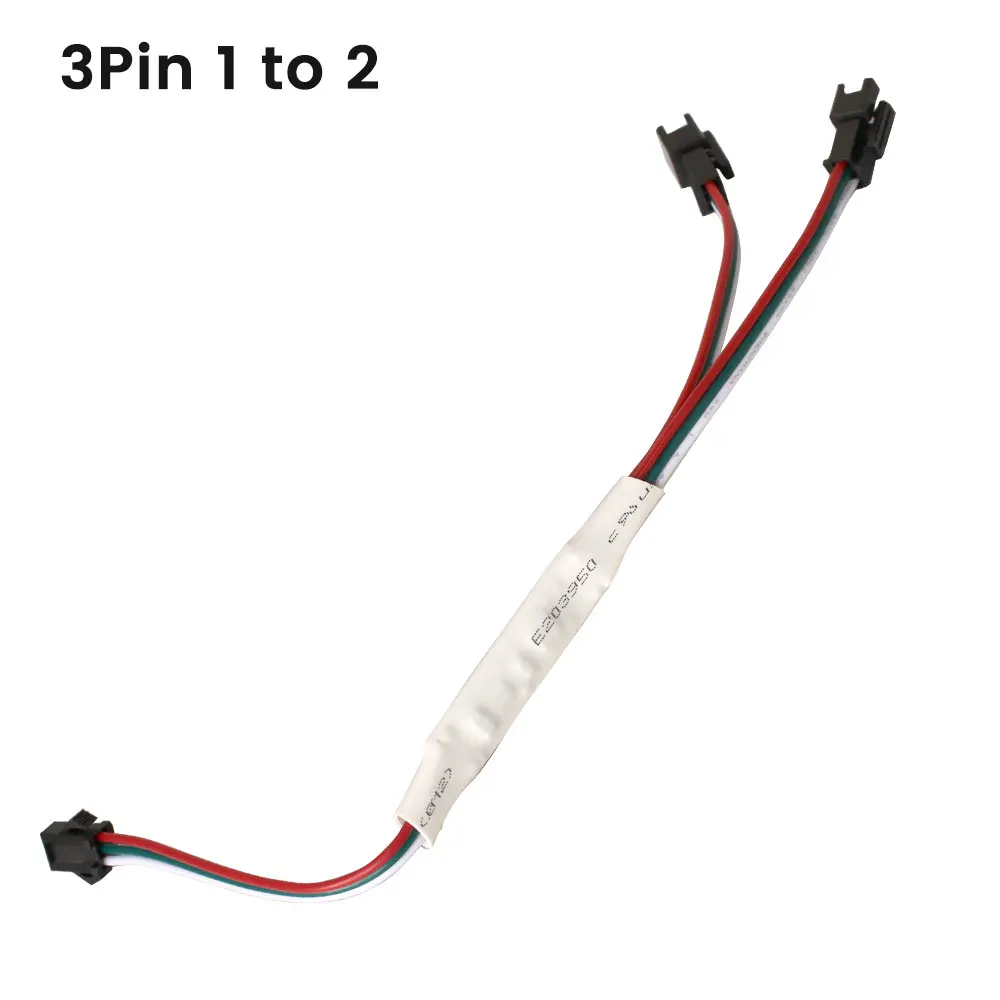 Mini LED Signal Amplifier 1-to-2/4/8 TTL Repeater Module for WS2812B/SK6812 RGBIC Strip 3Pin/4Pin Addressable Pixel Lights 5-24V