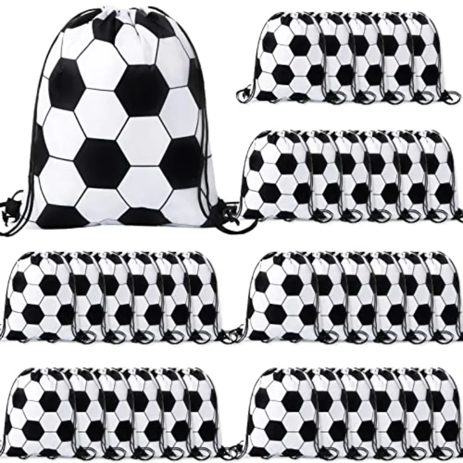 

36 Pcs Soccer Drawstring Bags - Sports Backpack Ball Drawstring Gym Gift Bag for Soccer Ball Games Sport Birthday Party Favors
