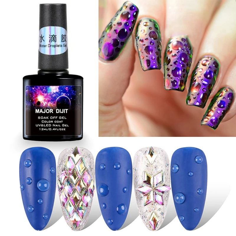 1 flasche Wasser Tröpfchen Gel Nagellack Lack Maniküre Dekor Gel Wisch Blase Nagel Gel Top Mantel Nail art Zubehör