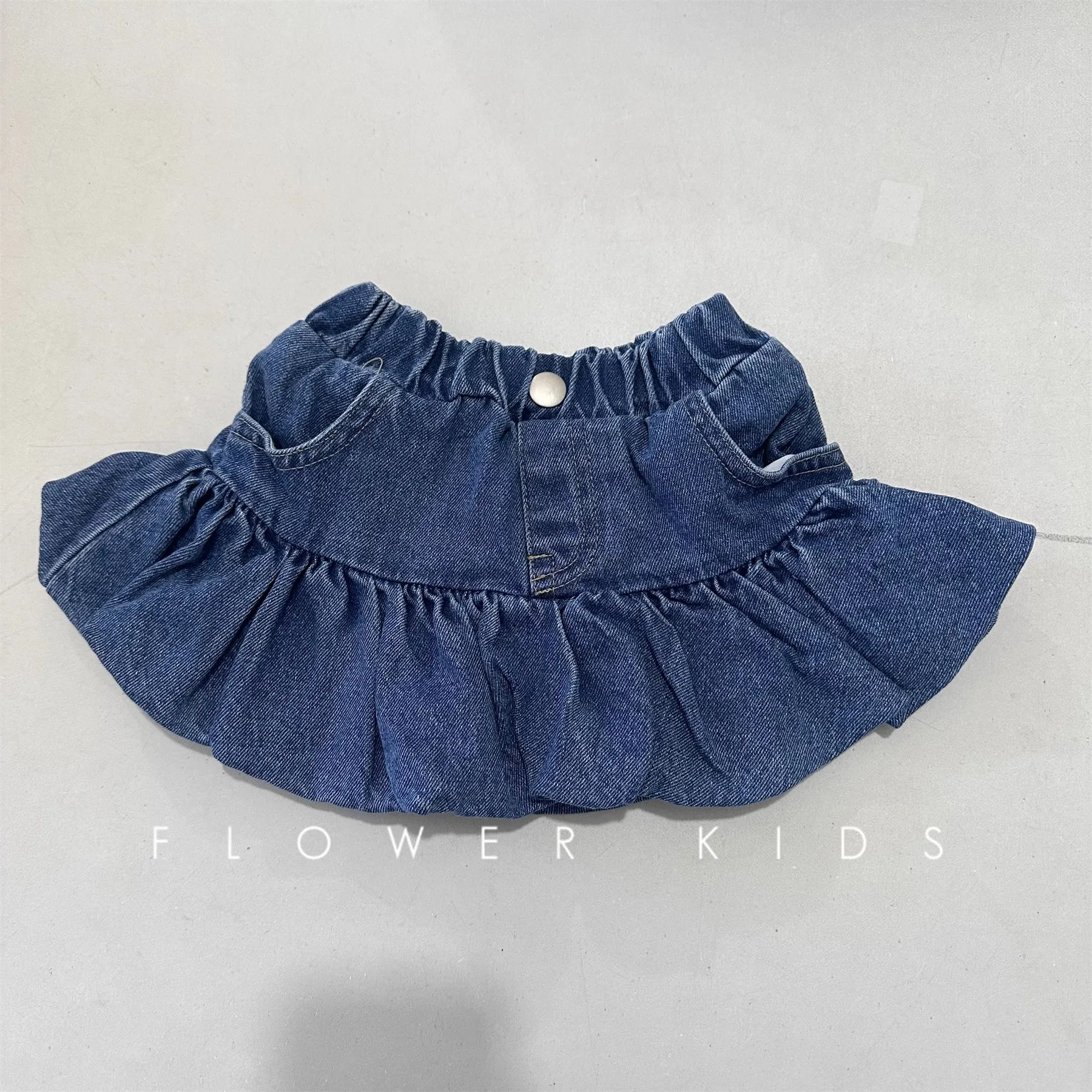 2025 Summer New Baby Girl Denim Skirts Kids Girls Ruffle Pleated Princess Tutu Skirts Infant Pettiskirt Baby Denim Pants Skirt