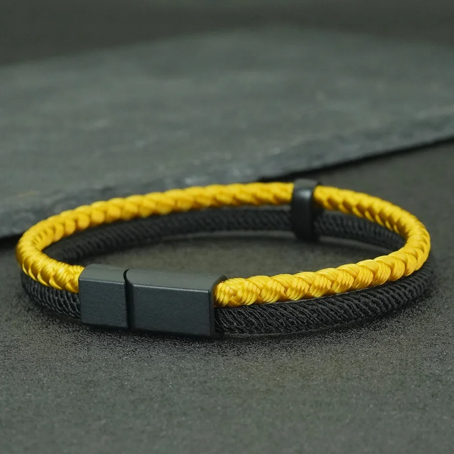 Stylish Men Rope Bracelet 5 Colors Available A Grade 4mm Keel String Fabric Braclet Spiritual Healing Braslet Pulseria Hombre