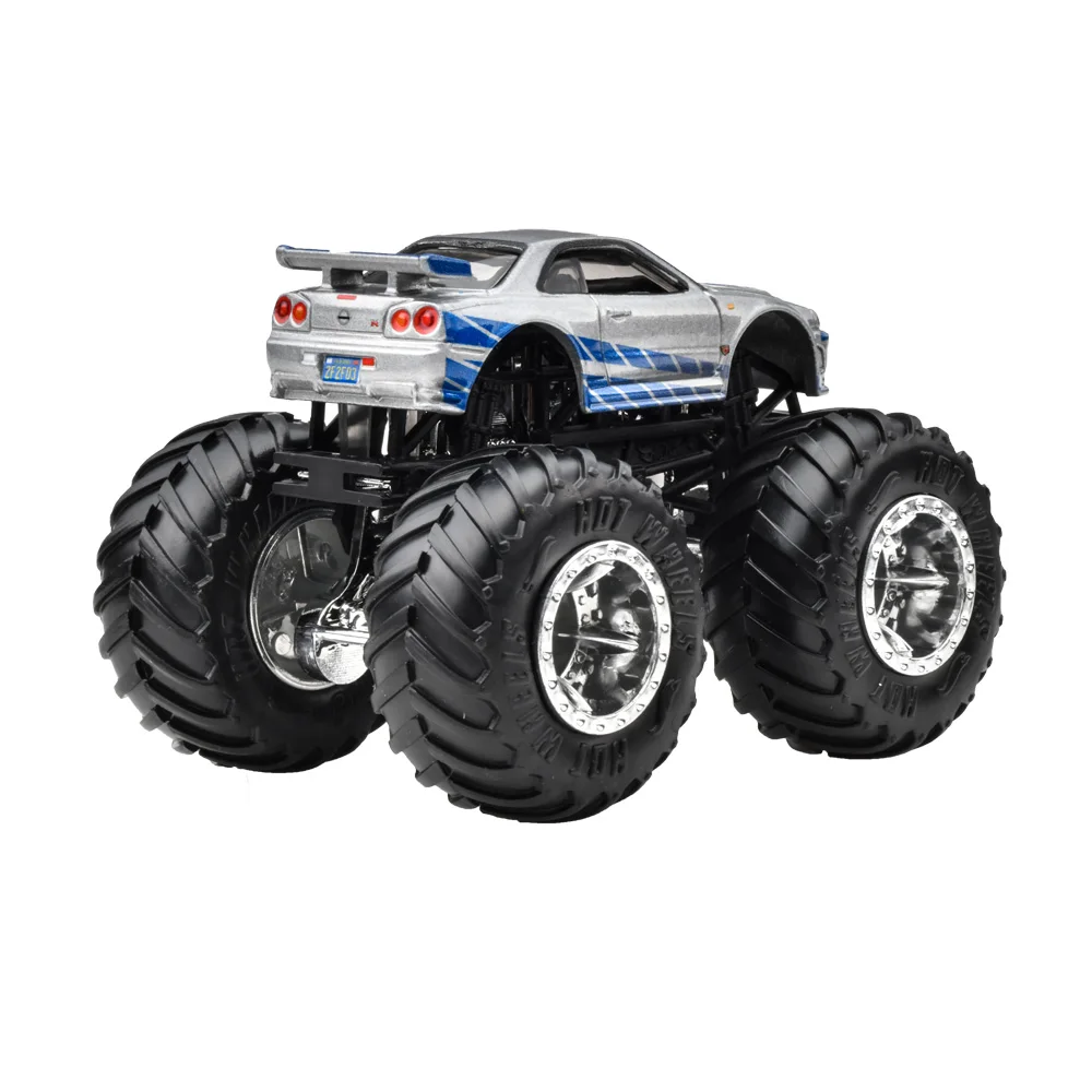 Hot Wheels-Rápido e Furioso Nissan Skyline Monster Trucks Diecast Alloy Car Model Brinquedos, Escala 1:64, 24-FYJ44-HWC72