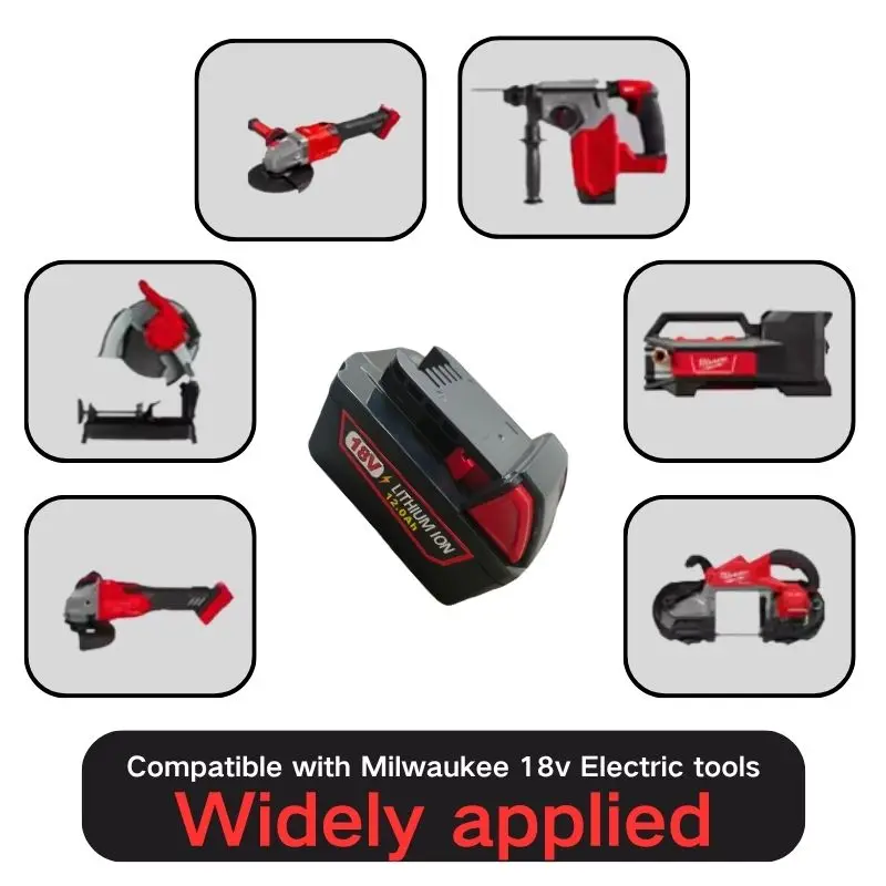 Pro Milwaukee M18 M12 Baterie pro nářadí Lithium XC Baterie s prodlouženou kapacitou XC 48-11-1860 M18B5 M18B4 18650 Dobíjecí baterie - náhled 4