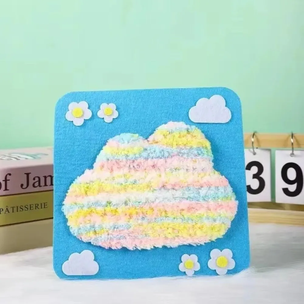 Sewing Needle and Thread Painting DIY Embroidery Doll Set with Sticker Stuffed Animal Educational Children's Toy